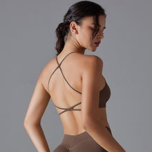 Load image into Gallery viewer, Seamless Knitted Yoga Bra Quick Drying Tight Sports Running Fitness Clothes Sling Cross Beauty Back Yoga Clothes
