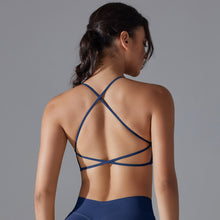 Load image into Gallery viewer, Seamless Knitted Yoga Bra Quick Drying Tight Sports Running Fitness Clothes Sling Cross Beauty Back Yoga Clothes
