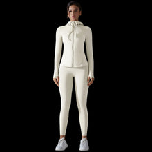 Load image into Gallery viewer, Hooded Zipper Workout Set
