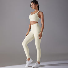 Load image into Gallery viewer, Celebrity Sling Beautiful Back High Waist Hip Lift Wear Free Underwear No Embarrassment Line Sports Trousers Running Fitness Yoga Set
