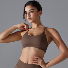 Load image into Gallery viewer, Seamless Knitted Yoga Bra Quick Drying Tight Sports Running Fitness Clothes Sling Cross Beauty Back Yoga Clothes
