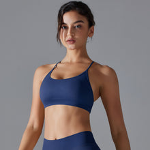 Load image into Gallery viewer, Seamless Knitted Yoga Bra Quick Drying Tight Sports Running Fitness Clothes Sling Cross Beauty Back Yoga Clothes
