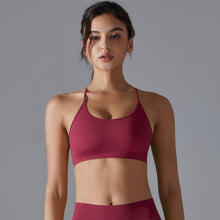 Load image into Gallery viewer, Seamless Knitted Yoga Bra Quick Drying Tight Sports Running Fitness Clothes Sling Cross Beauty Back Yoga Clothes
