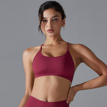 Load image into Gallery viewer, Seamless Knitted Yoga Bra Quick Drying Tight Sports Running Fitness Clothes Sling Cross Beauty Back Yoga Clothes
