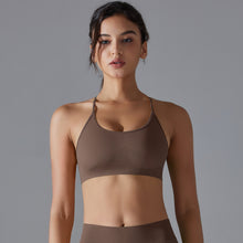 Load image into Gallery viewer, Seamless Knitted Yoga Bra Quick Drying Tight Sports Running Fitness Clothes Sling Cross Beauty Back Yoga Clothes
