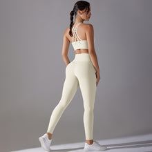 Load image into Gallery viewer, Celebrity Sling Beautiful Back High Waist Hip Lift Wear Free Underwear No Embarrassment Line Sports Trousers Running Fitness Yoga Set
