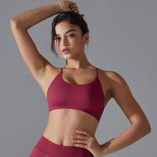 Load image into Gallery viewer, Seamless Knitted Yoga Bra Quick Drying Tight Sports Running Fitness Clothes Sling Cross Beauty Back Yoga Clothes
