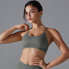 Load image into Gallery viewer, Seamless Knitted Yoga Bra Quick Drying Tight Sports Running Fitness Clothes Sling Cross Beauty Back Yoga Clothes
