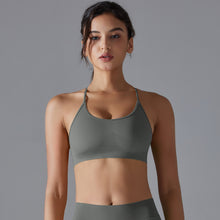 Load image into Gallery viewer, Seamless Knitted Yoga Bra Quick Drying Tight Sports Running Fitness Clothes Sling Cross Beauty Back Yoga Clothes
